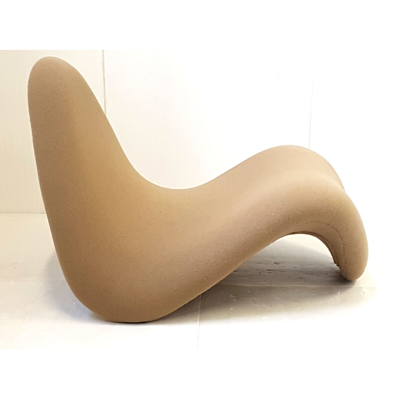 Vintage Tongue F577 armchair for Artifort by Pierre Paulin in beige wool