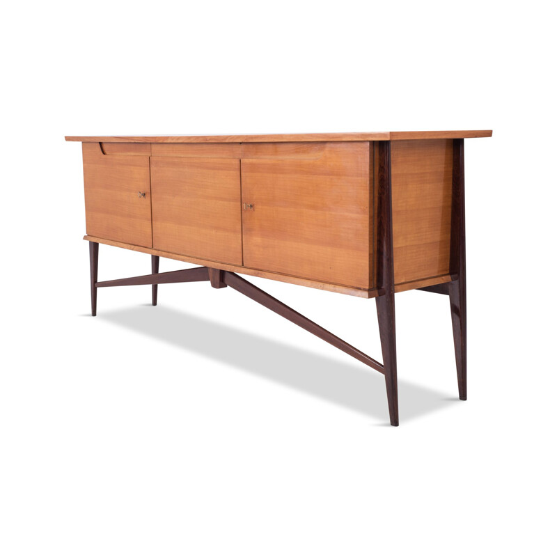 Vintage Two Tone sideboard by De Coene in cherrywood 1950