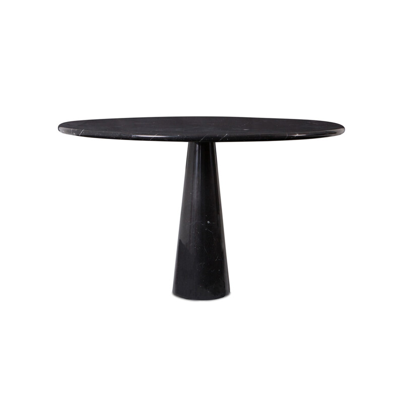 Vintage Eros black marble dining table by Mangiarotti Eros 1971