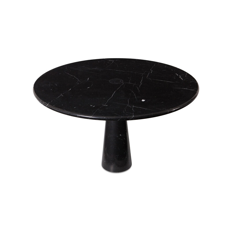 Vintage Eros black marble dining table by Mangiarotti Eros 1971