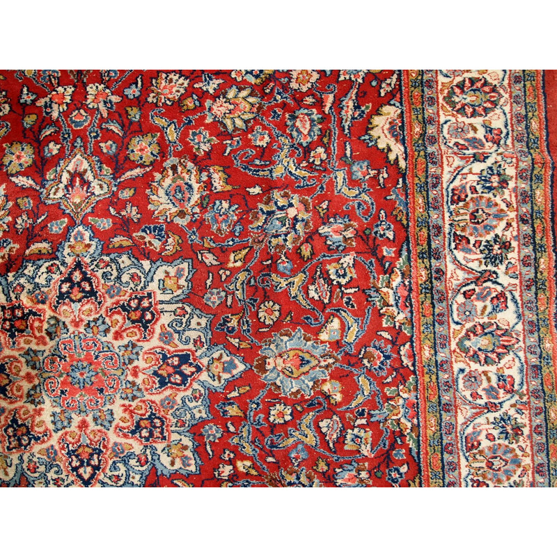 Vintage hand made Persian Sarouk rug