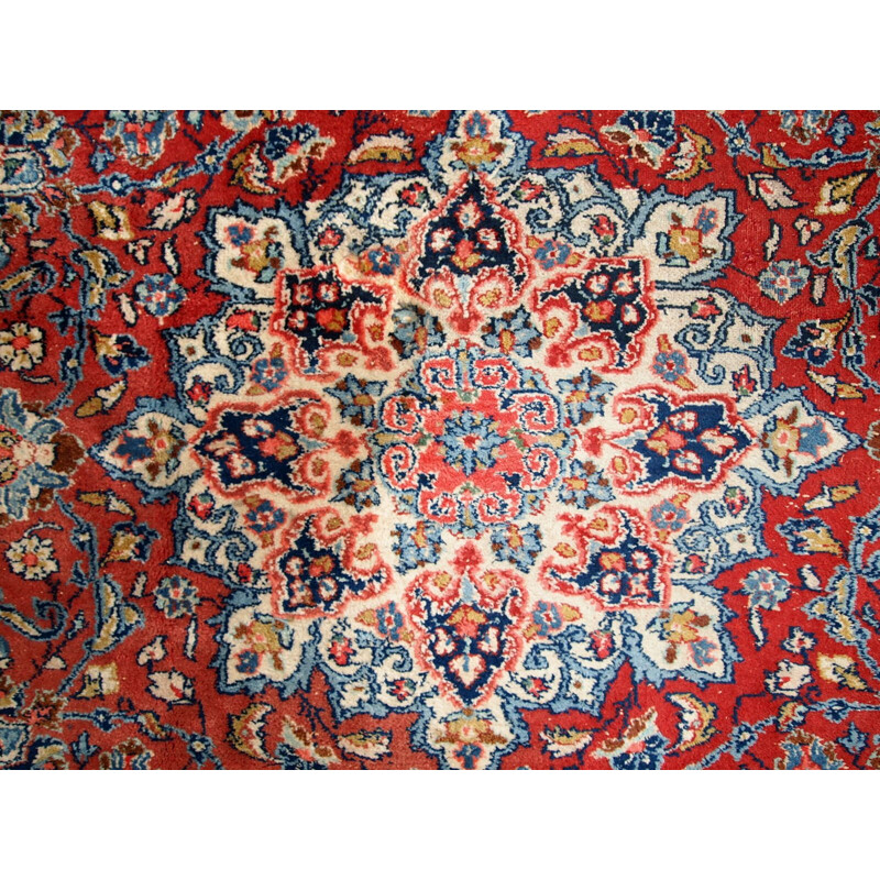 Vintage hand made Persian Sarouk rug