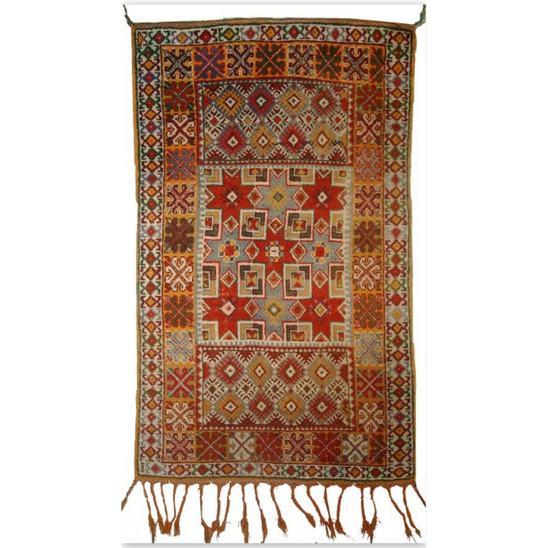 Tapis vintage berbère marocain fait-main