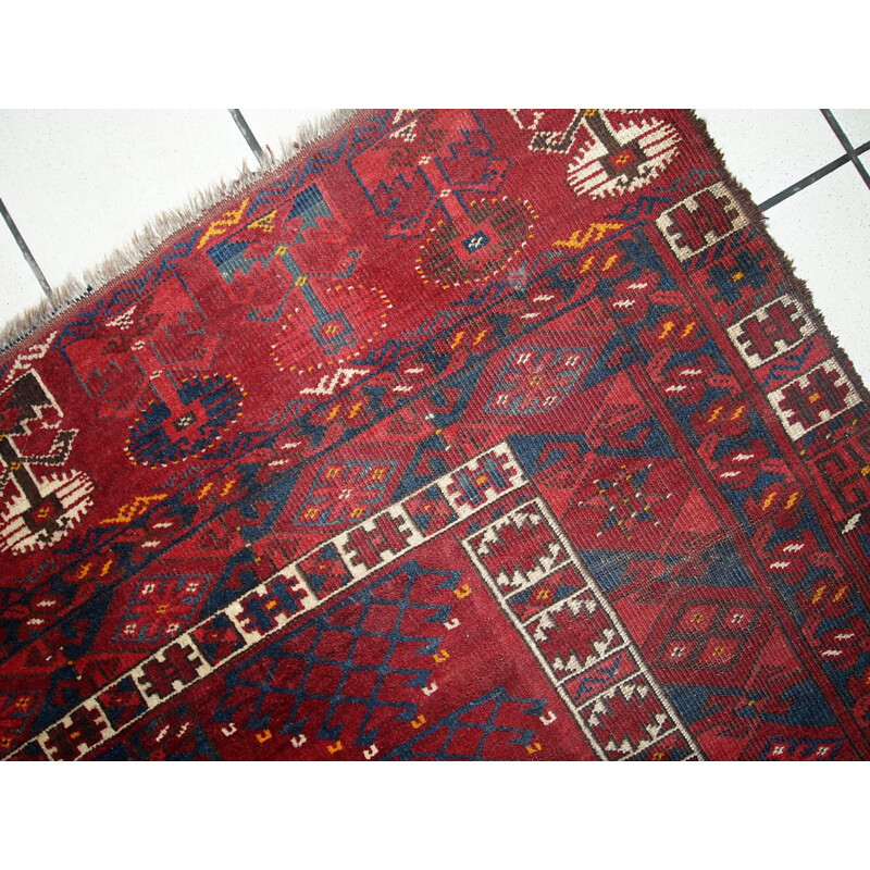 Vintage handmade Turkmen Engsi rug