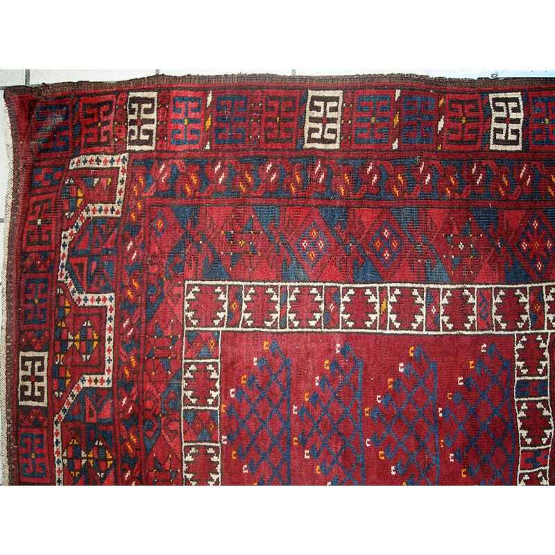 Vintage handmade Turkmen Engsi rug