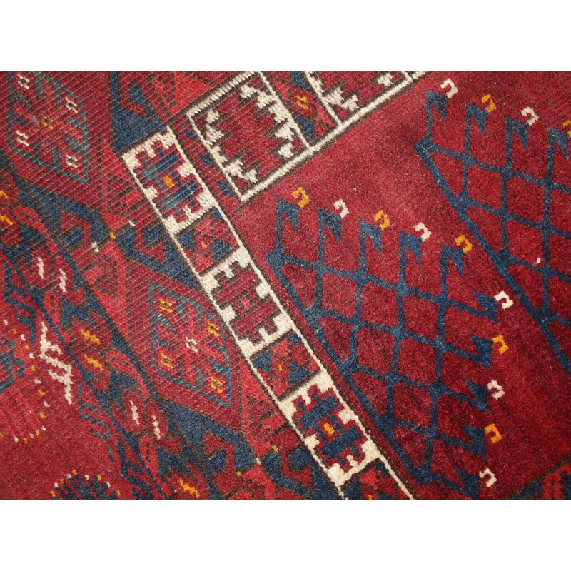 Vintage handmade Turkmen Engsi rug