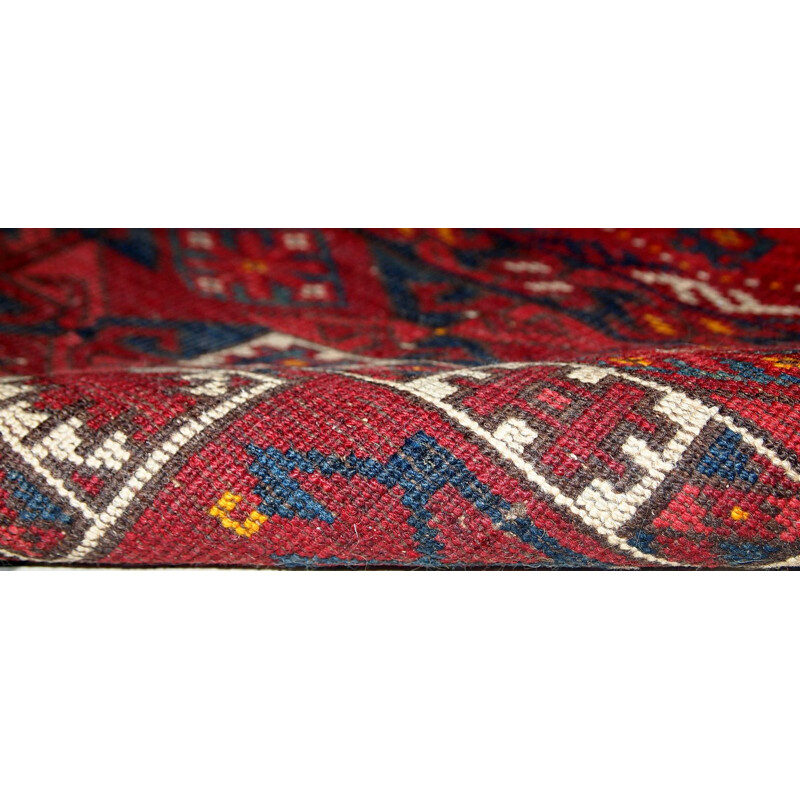 Vintage handmade Turkmen Engsi rug