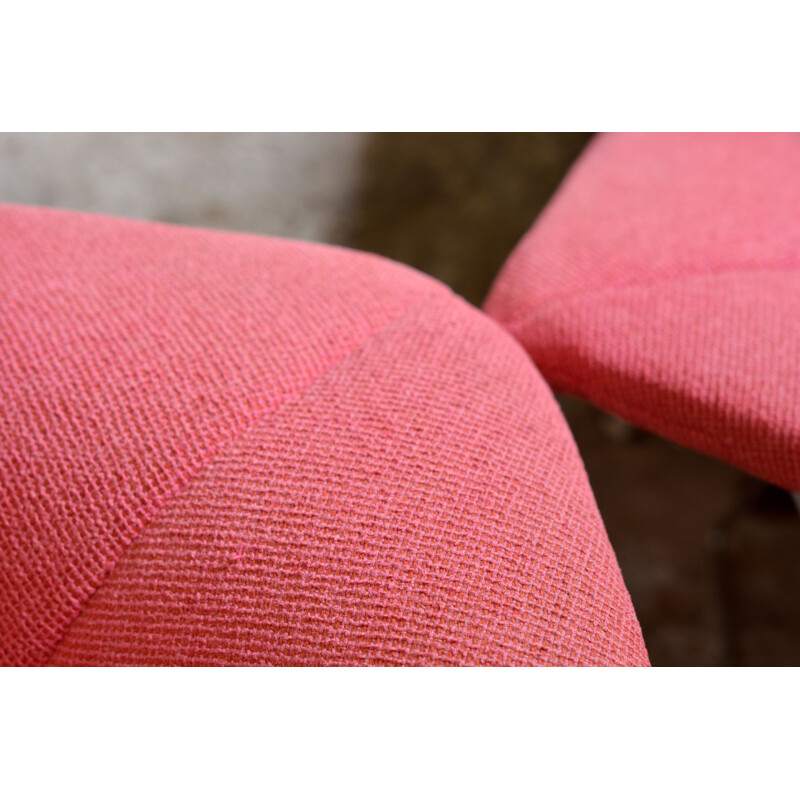 Set of 2 vintage pink armchairs Bird by Harry Bertoia