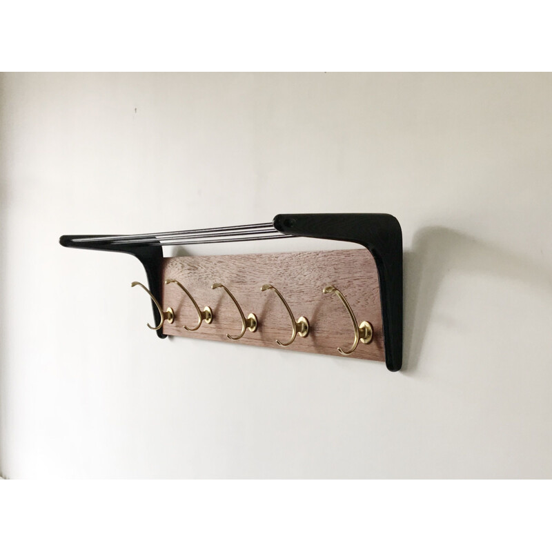 Vintage wall coat rack italian