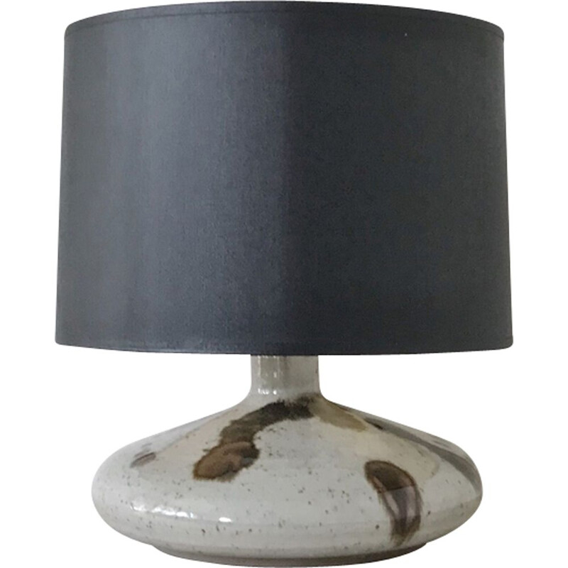 Vintage ceramic lamp gray to bulging belly