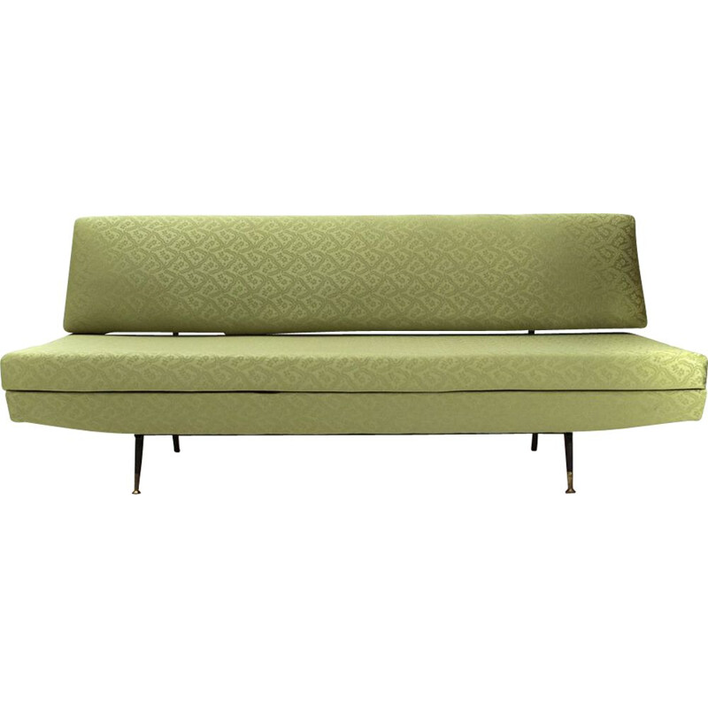 Vintage Italian green 3-seater sofa