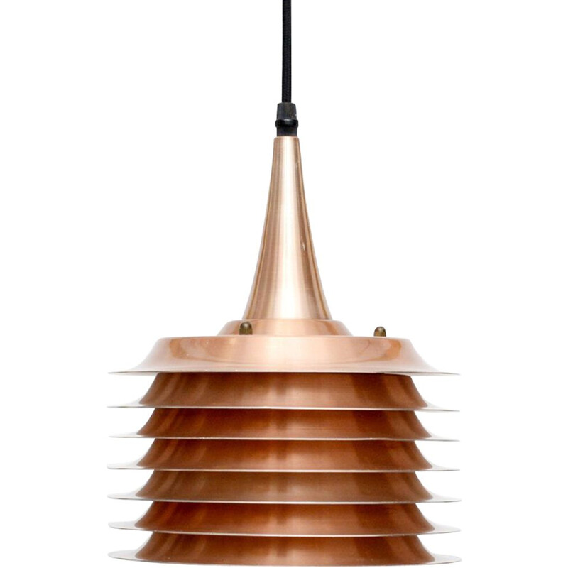 Vintage Danish pendant lamp in copper