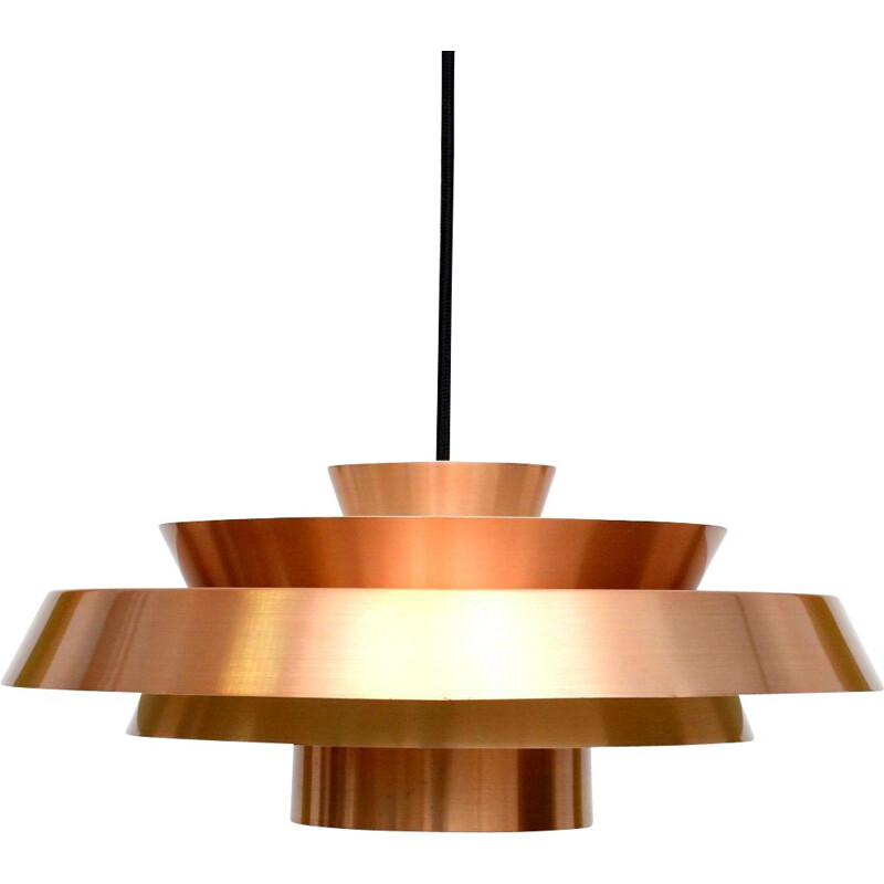 Vintage Danish pendant lamp in copper