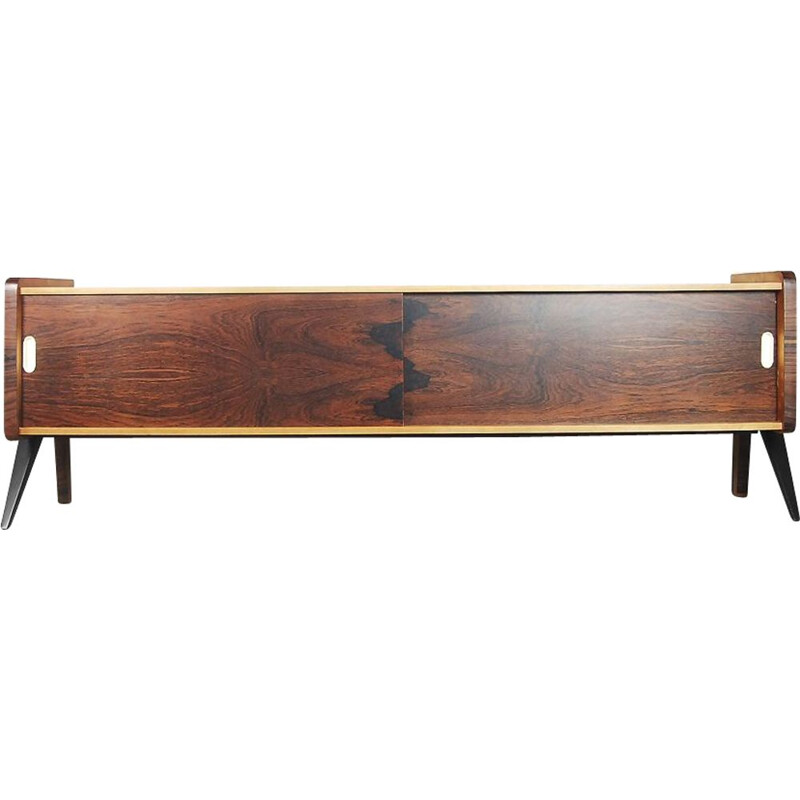 Vintage Swedish sideboard in rosewood and burl birch