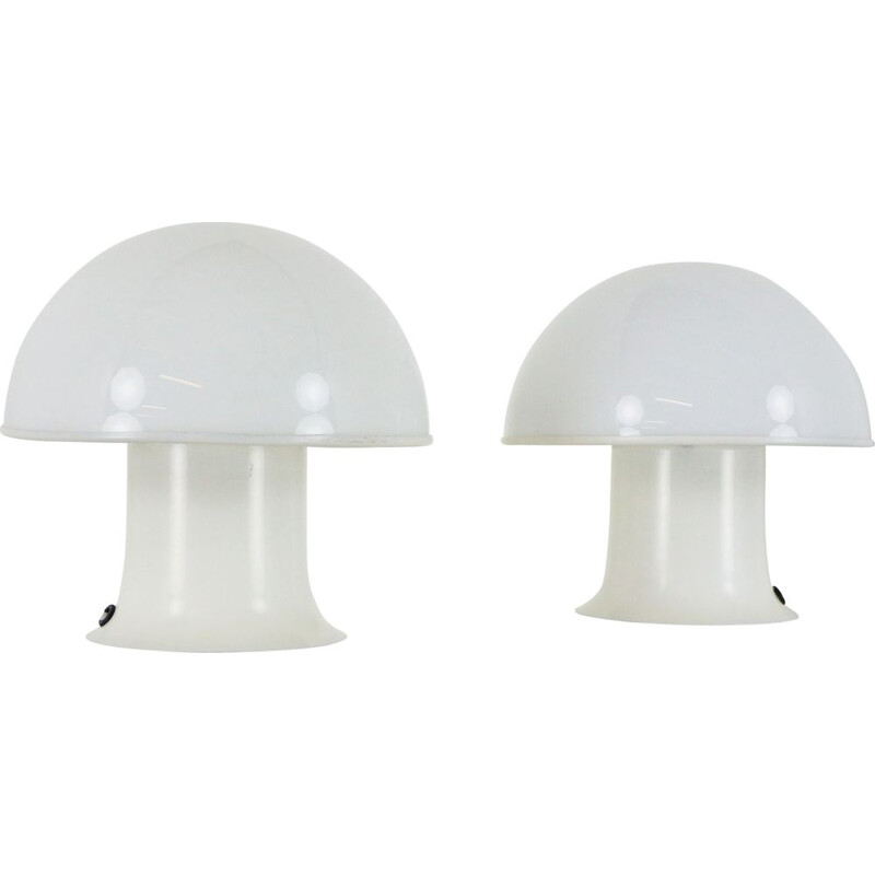 Suite de 2 lampes vintage champignons par Dijkstra Lampen