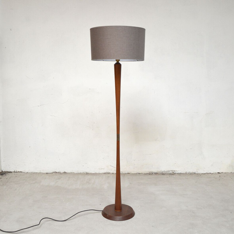 Lampadaire vintage danois en teck