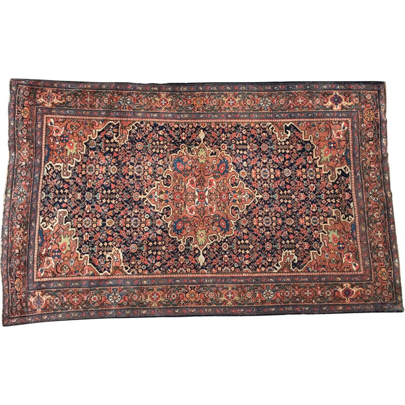 Vintage sarogh style Iranian carpet in wool and cotton 1930