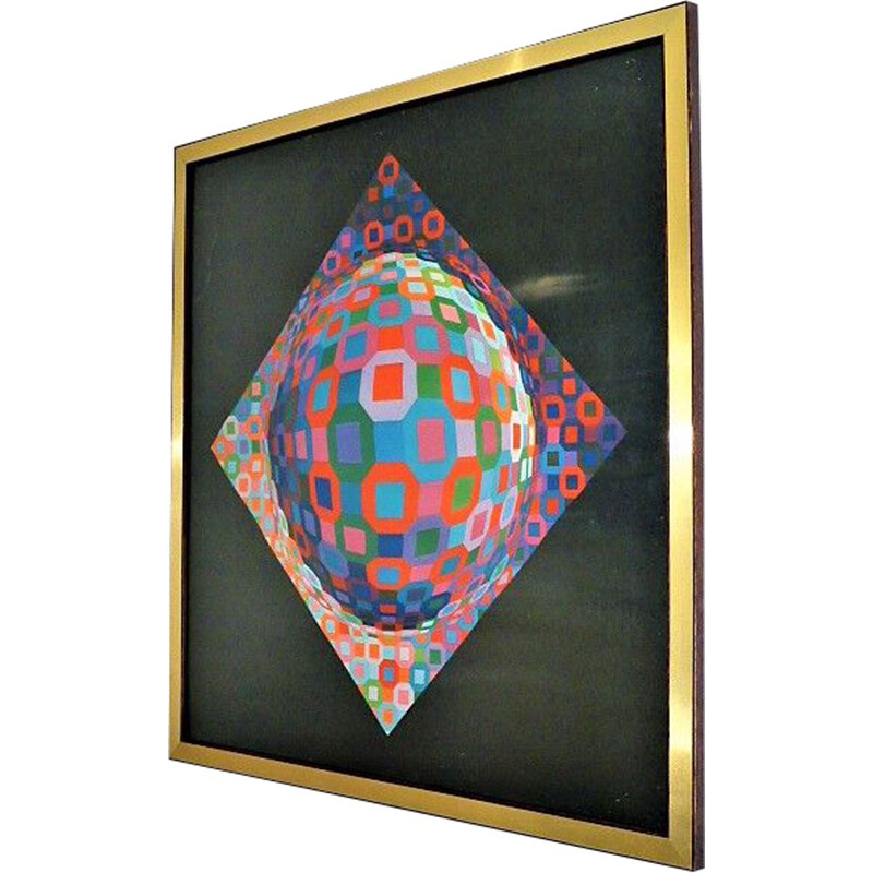 Vintage serigraphy Planetary by Victor Vasarely