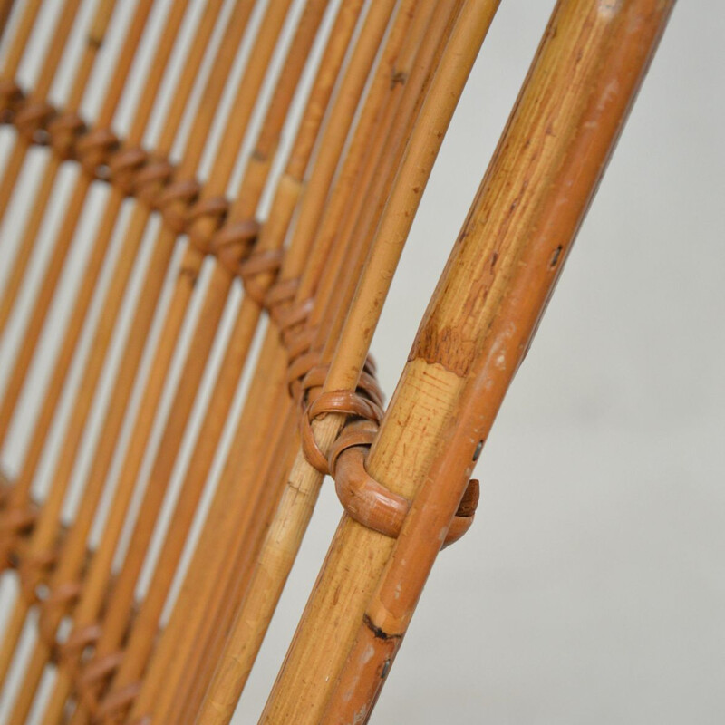 Vintage rocking chair in  rattan