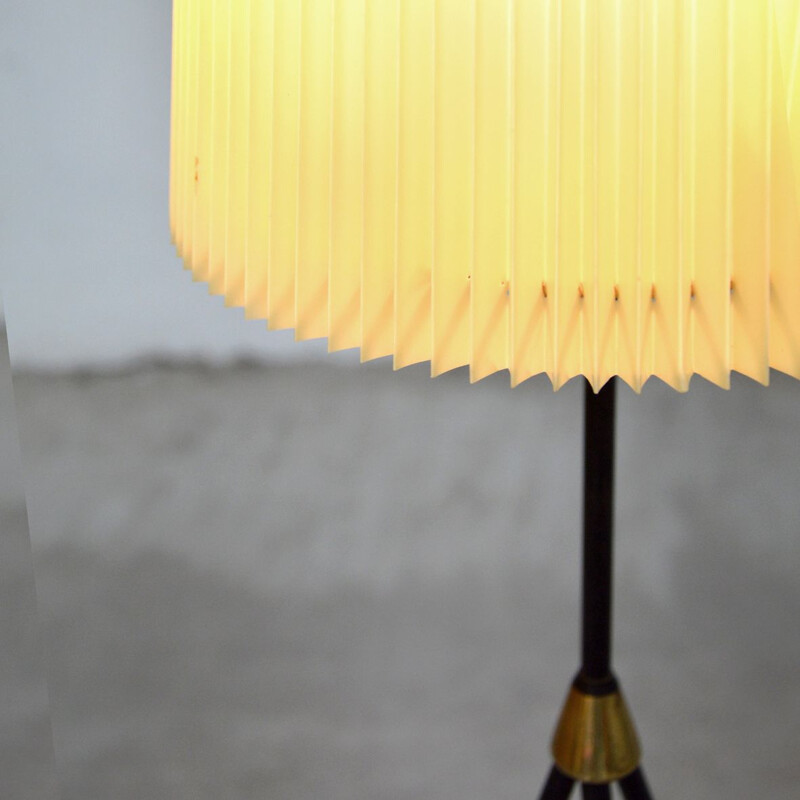 Vintage yellow floor lamp tripod