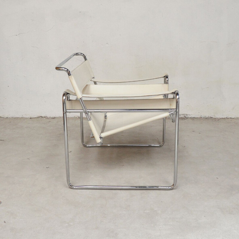 Vintage armchair "Wassily" in chromed metal by Marcel Breuer