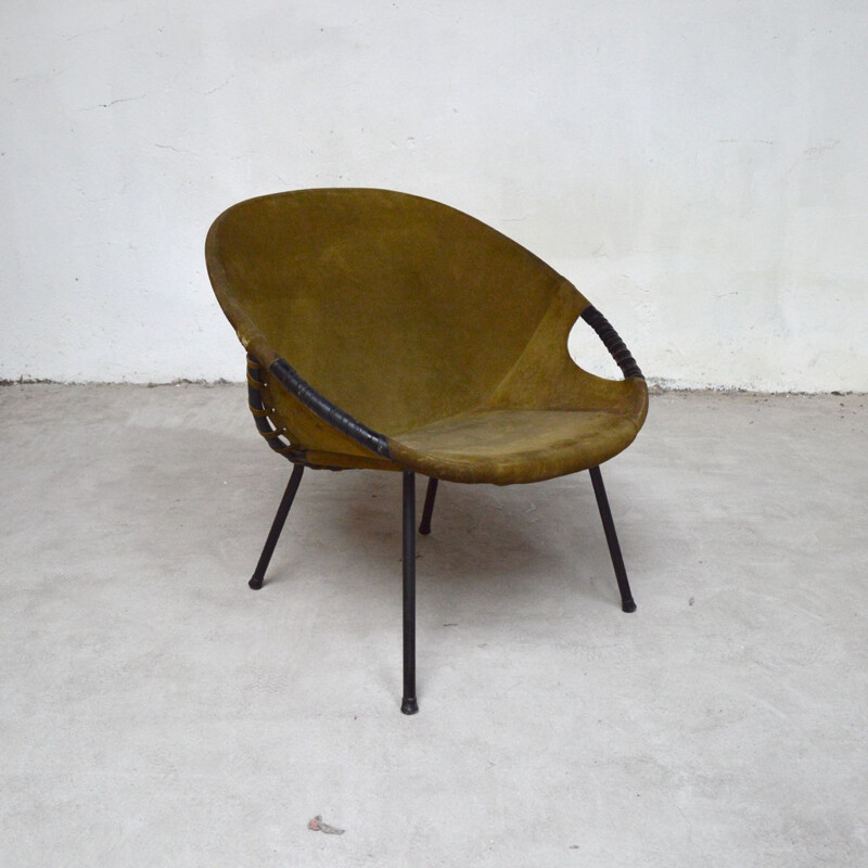 Vintage German "Circle" armchair by Lusch Erzeugnis