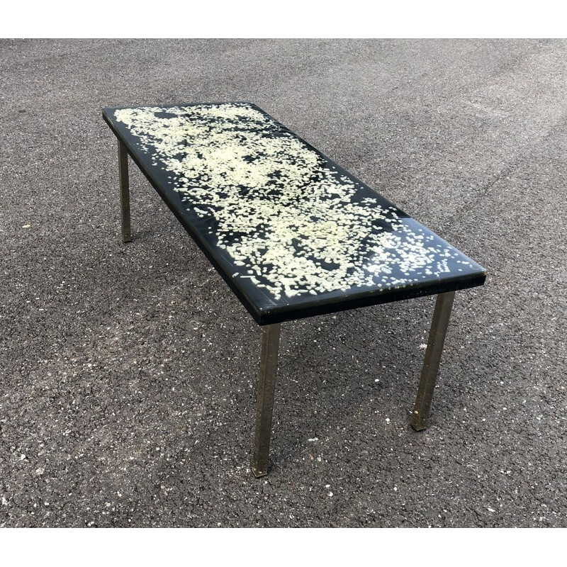 Vintage French coffee table in resin