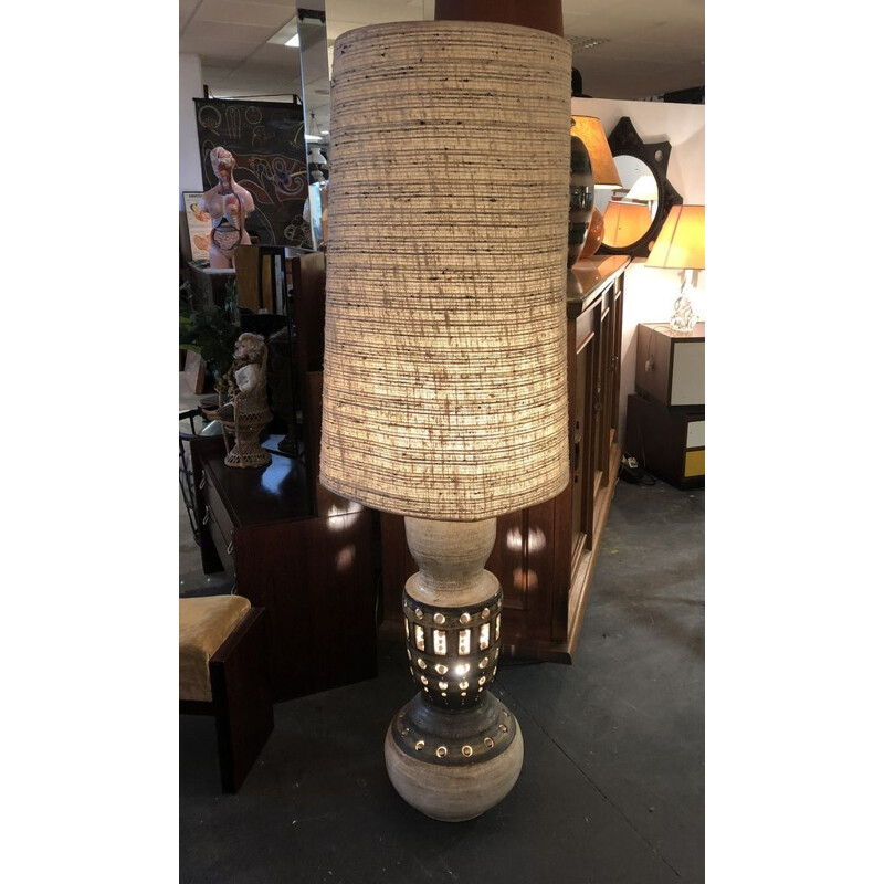 Vintage floor lamp in ceramic by Georges Pelletier