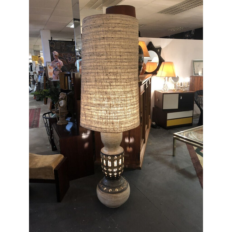 Vintage floor lamp in ceramic by Georges Pelletier