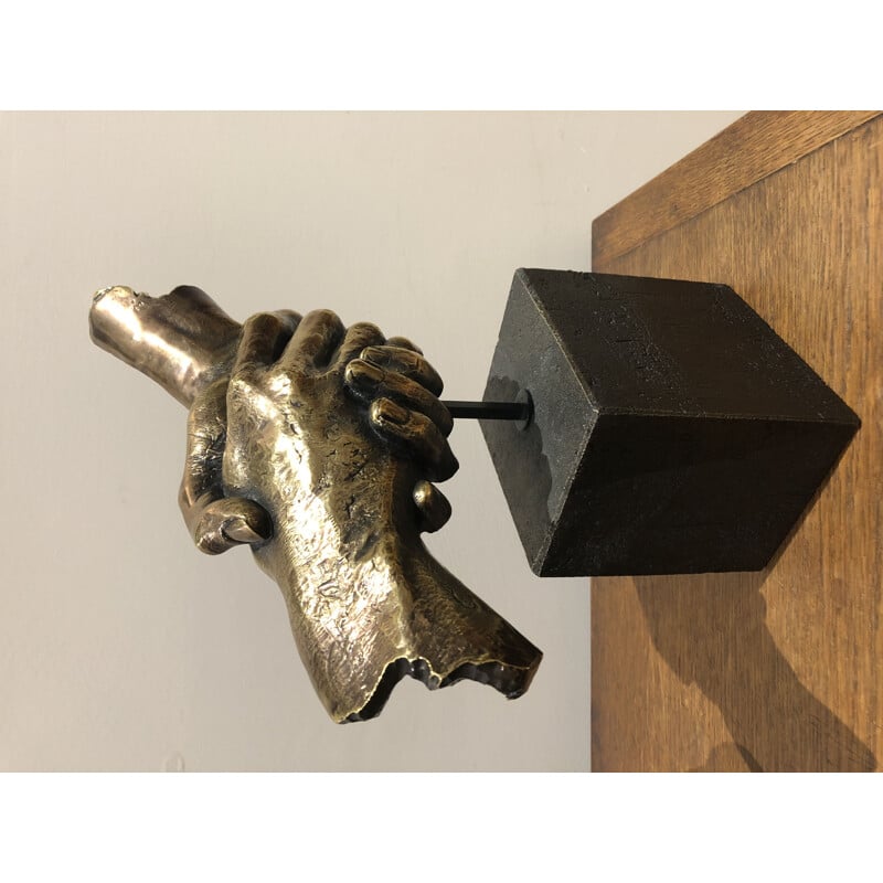 Sculpture vintage en bronze par Miguel Guia