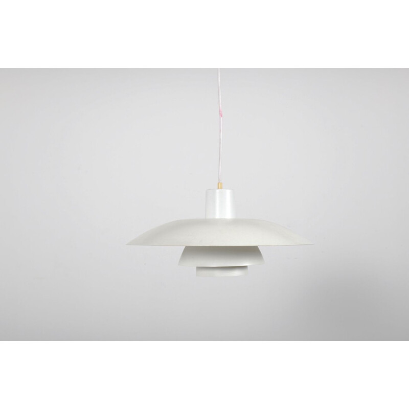 Vintage white pendant lamp "PH 43" by Louis Poulsen
