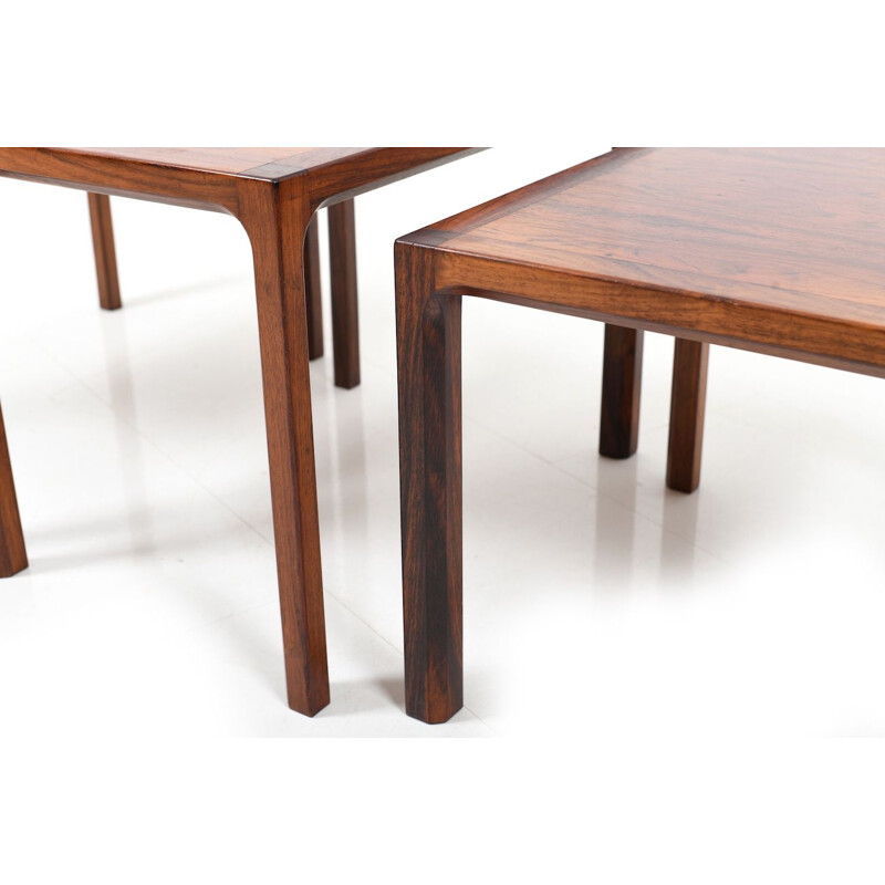 Set of 3 vintage Danish nesting tables in rosewood by Aksel Kjersgaard