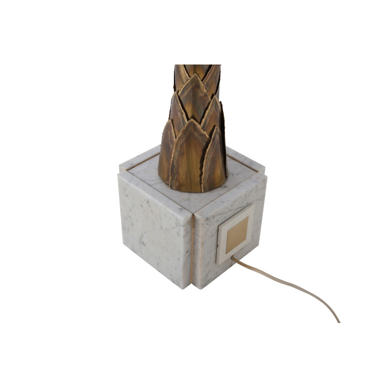 Palm floor lamp with marble base by Maison Jansen