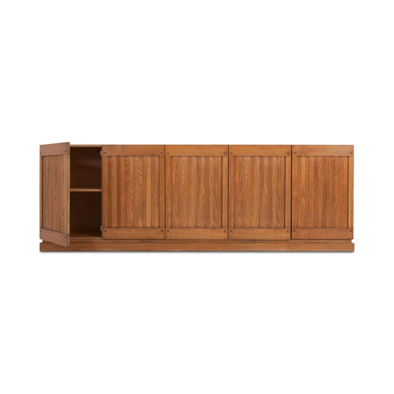 Vintage geometric sideboard in oak