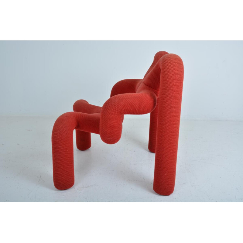 Vintage red Extrem armchair by Terje Ekstrom