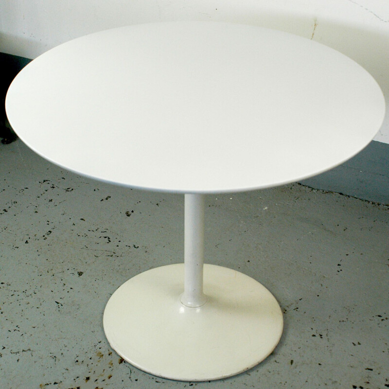 Mesa de café branco Vintage da Opal, Alemanha 1960
