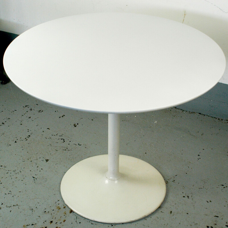 Mesa de centro blanca vintage de Opal, Alemania 1960