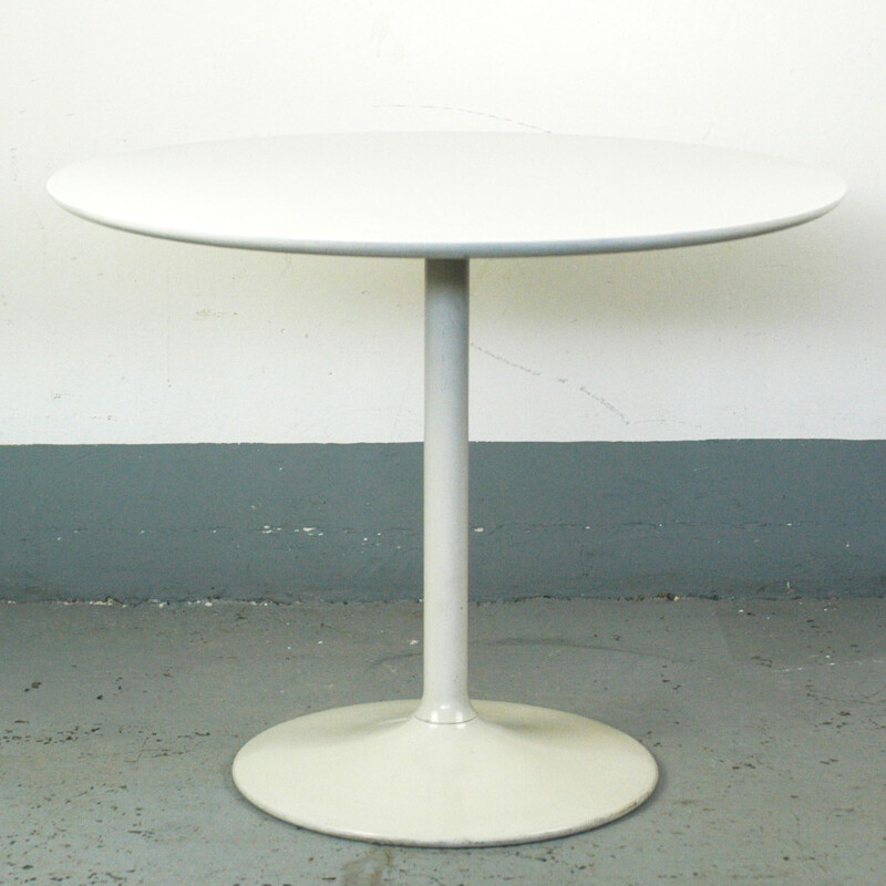 Mesa de café branco Vintage da Opal, Alemanha 1960