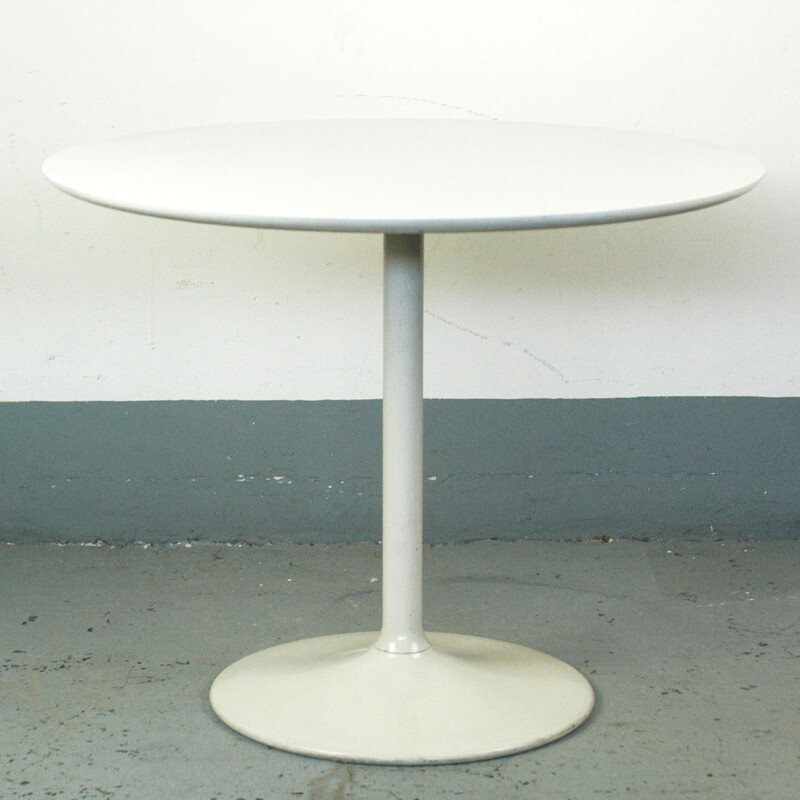 Table basse vintage blanche par Opal, Allemagne 1960