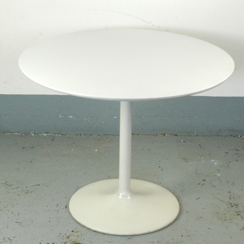 Mesa de centro blanca vintage de Opal, Alemania 1960