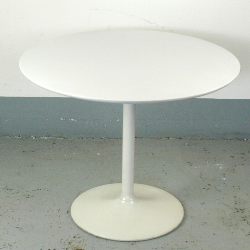 Table basse vintage blanche par Opal, Allemagne 1960