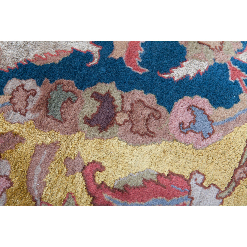 Vintage Indian "Agra" carpet in wool and silk