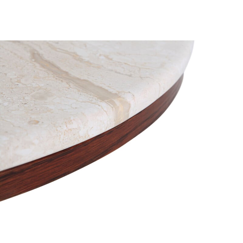 Vintage French coffee table in travertine