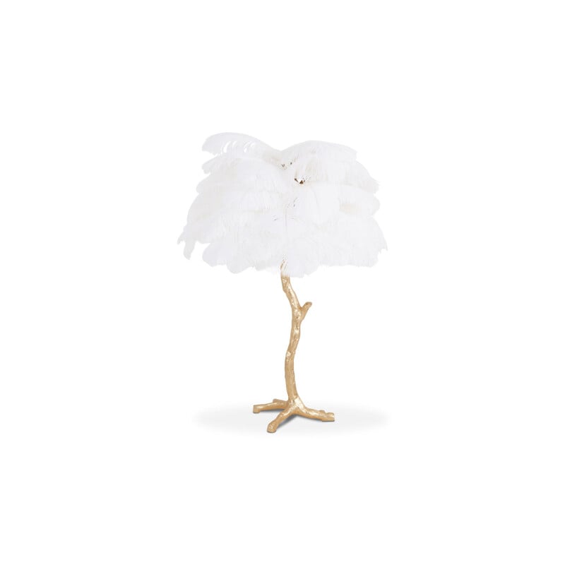 French lamp "Palm Tree" with white feathers