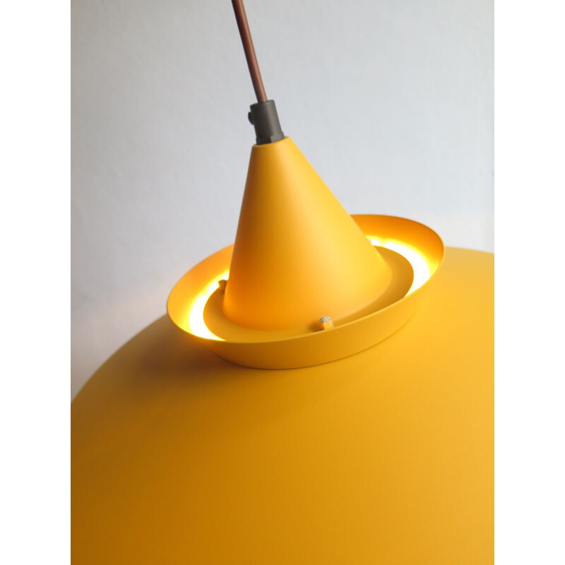 Vintage Danish pendant lamp in yellow metal