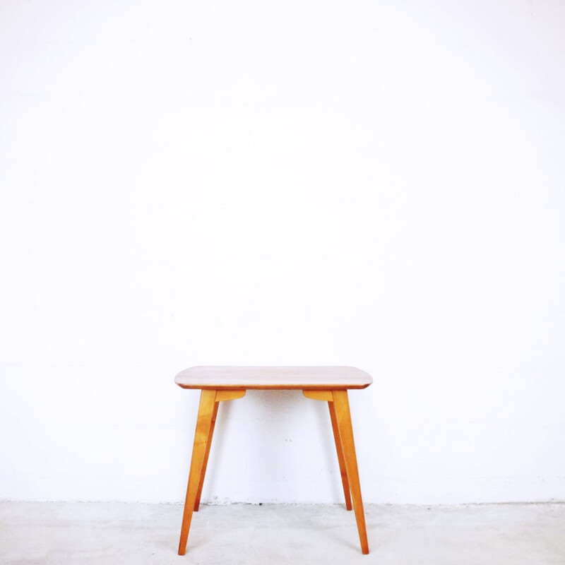 Vintage Swedish side table with compass legs