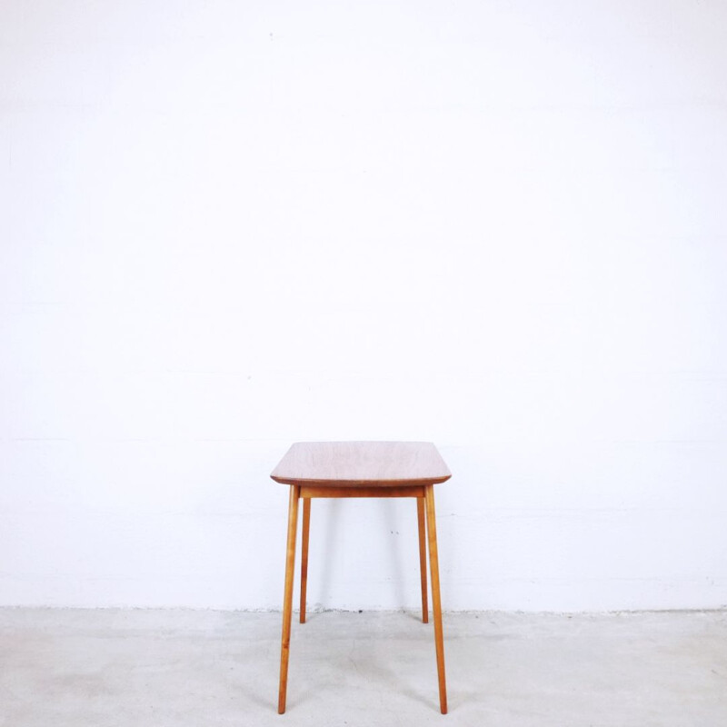 Vintage Swedish side table with compass legs