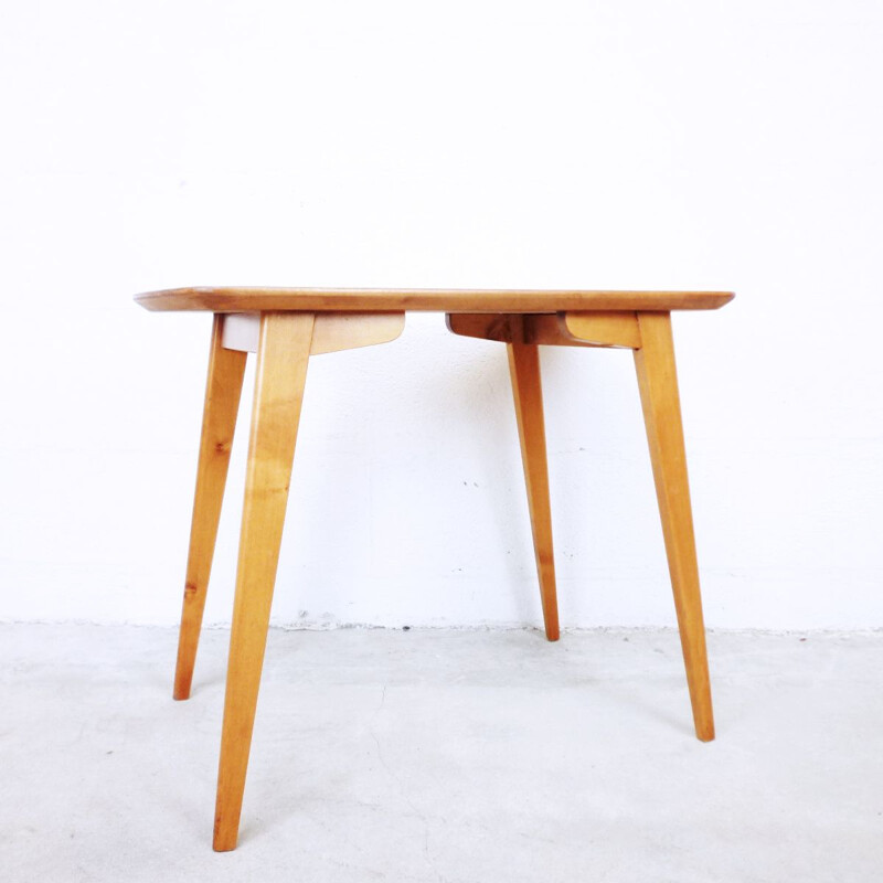 Vintage Swedish side table with compass legs