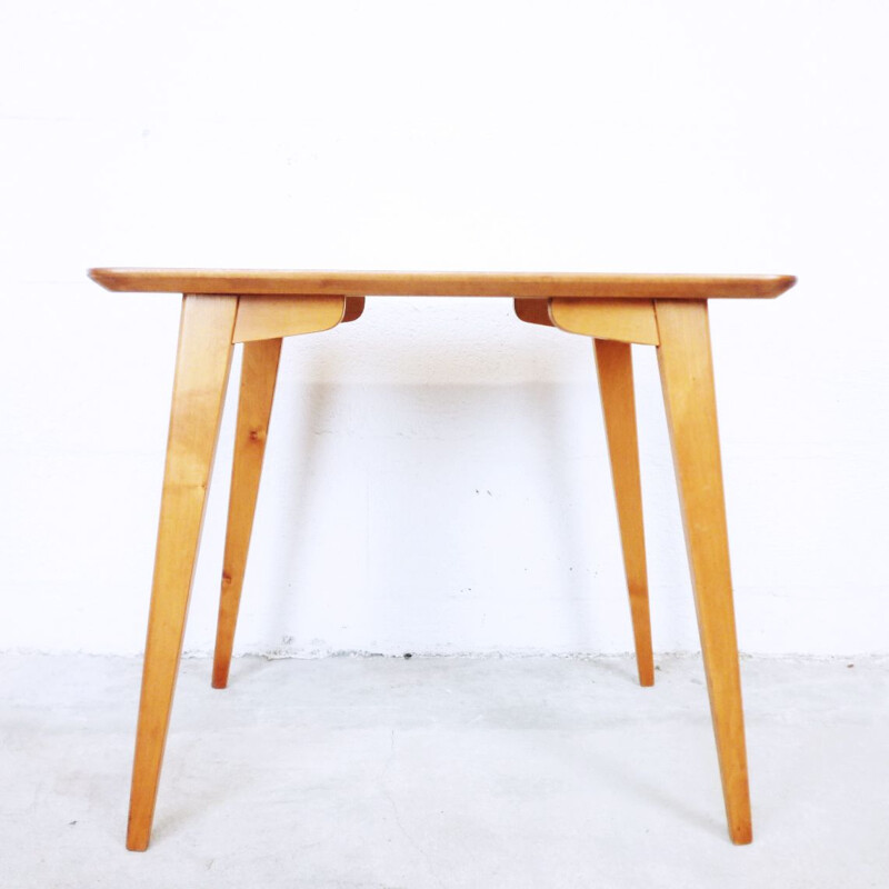 Vintage Swedish side table with compass legs