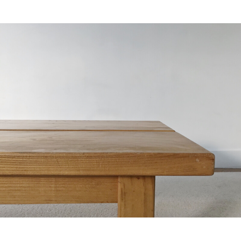 Vintage dining table in solid elm by Maison Regain